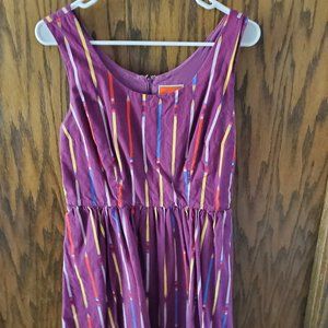 ModCloth Optimistic Effect Dress in Pencil Print Size Large